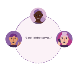 Carol joins the server and group