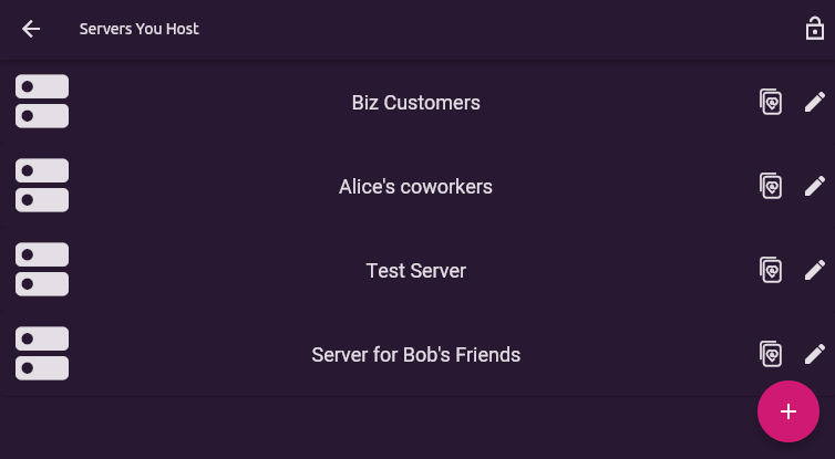 Servers List